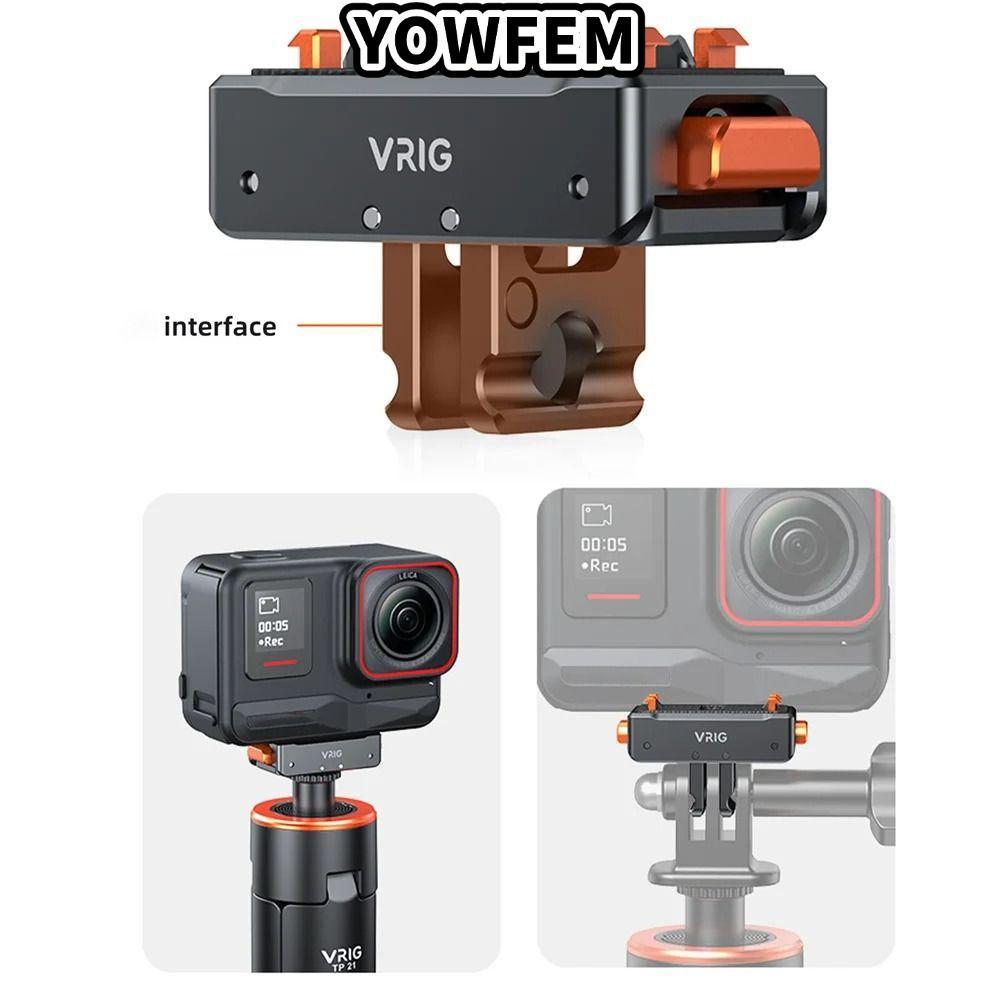 Giá đỡ tháo nhanh YOWFEM, với giá đỡ bộ chuyển đổi từ tính có lỗ vít 1 / 4, Phụ kiện máy ảnh hợp kim