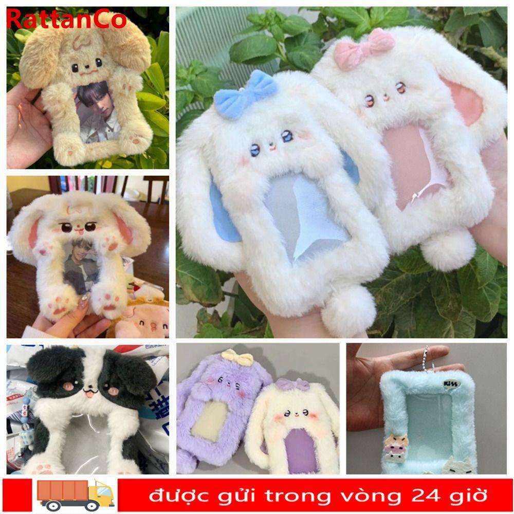 Thẻ ảnh RATTANCO, Thỏ tai lớn / Collie Border Collie Hộp đựng thẻ ảnh đa chức năng, Phim hoạt hình T