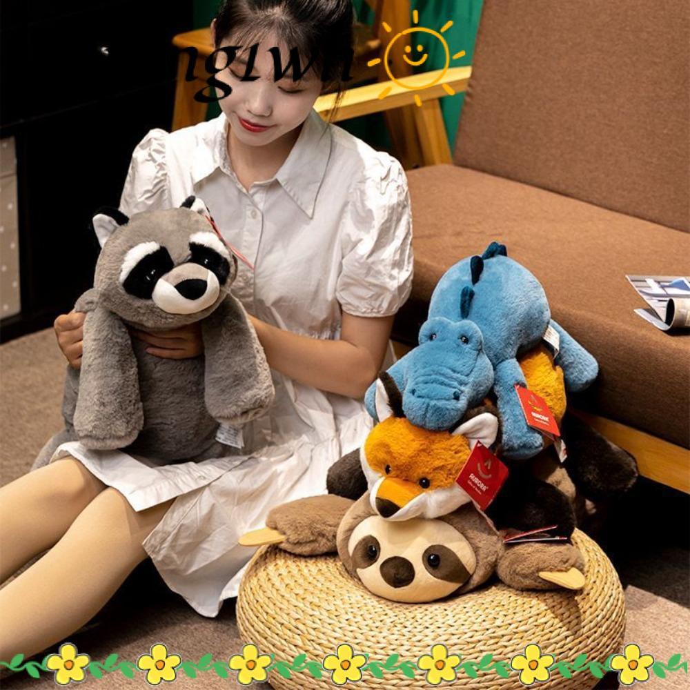 AIING Big Sloth Plush, Sloth Plushie Thú Nhồi Bông, Quà Tặng Cá Sấu Raccoon 45cm Sang Trọng Búp Bê T