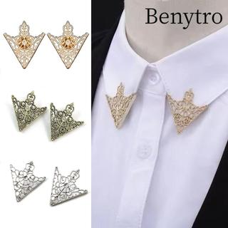 BENYTRO Tam Giác Áo Sơ Mi Cổ Pin và Trâm Cài cổ áo tinh tế, thiết kế vintage kim loại phù hợp cho sơ mi nam nữ