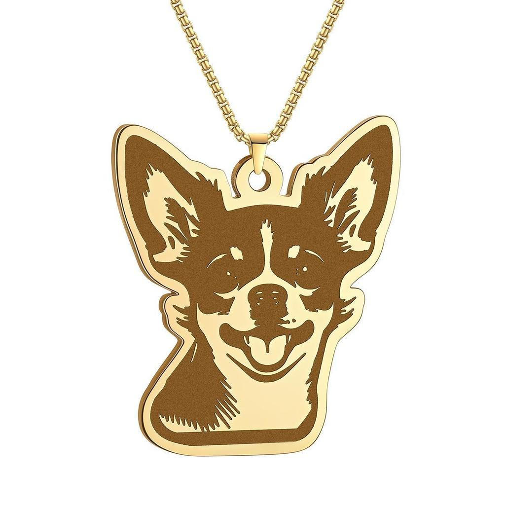 New Product#Chihuahua Cute Animal Dog Necklace Women's Punk Jewelry Handmade Fashion Jewelry Stainle