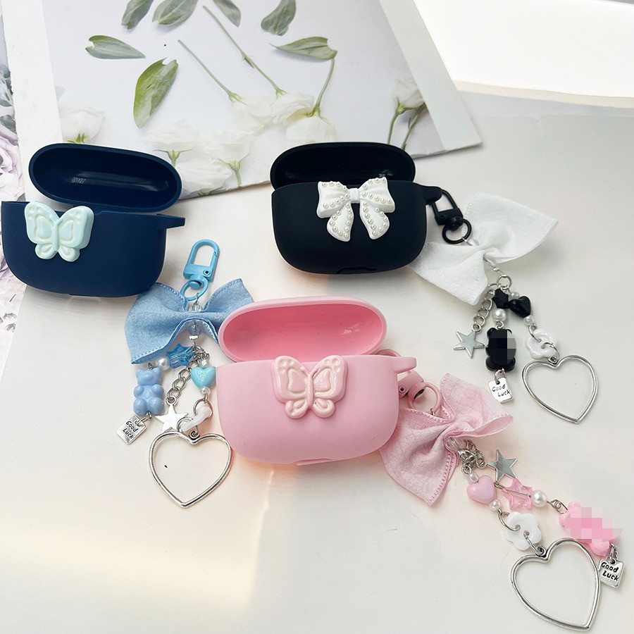 Vỏ tai nghe sang trọng cho Redmi Buds 6 Play Case có keychian Silicone Case Redmi Buds 6Play