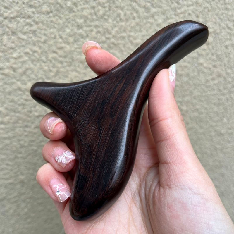 New Product#Ebony Wooden Triangle Bird Leg Foot Massager for Foot Reflexology and Acupoint Therapy, 