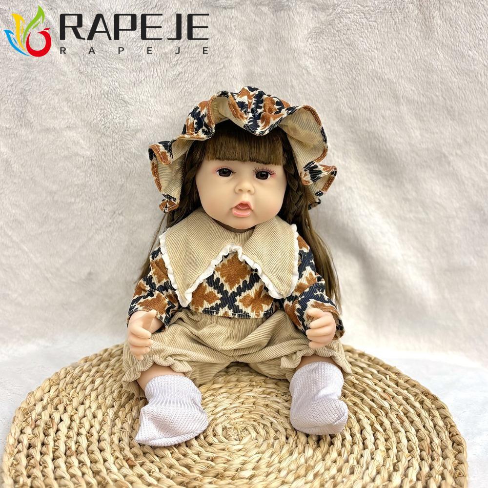 Đồ chơi búp bê trẻ em RAPEJE, Búp bê bé gái 30CM Giả búp bê bé gái, Bộ đầy đủ dễ thương Silicone mềm