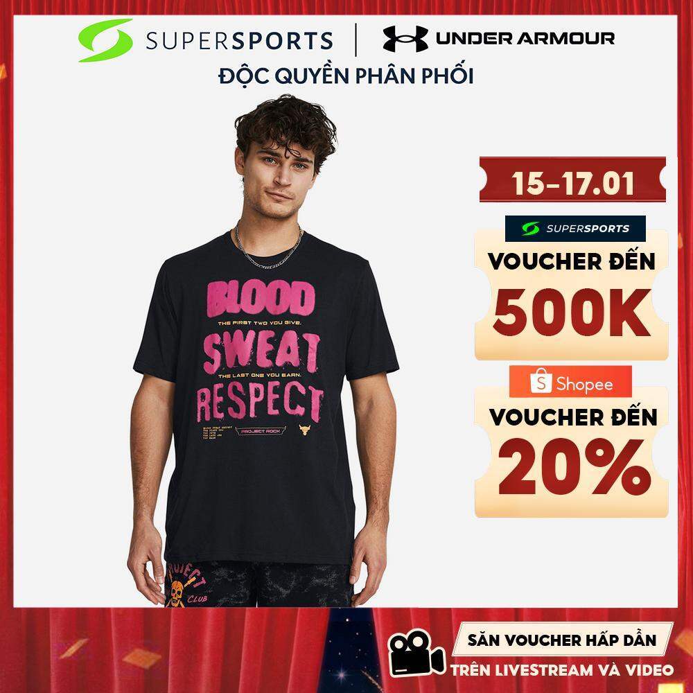 Áo Thun Nam Under Armour Project Rock Graphic - Đen  - 1383304-001