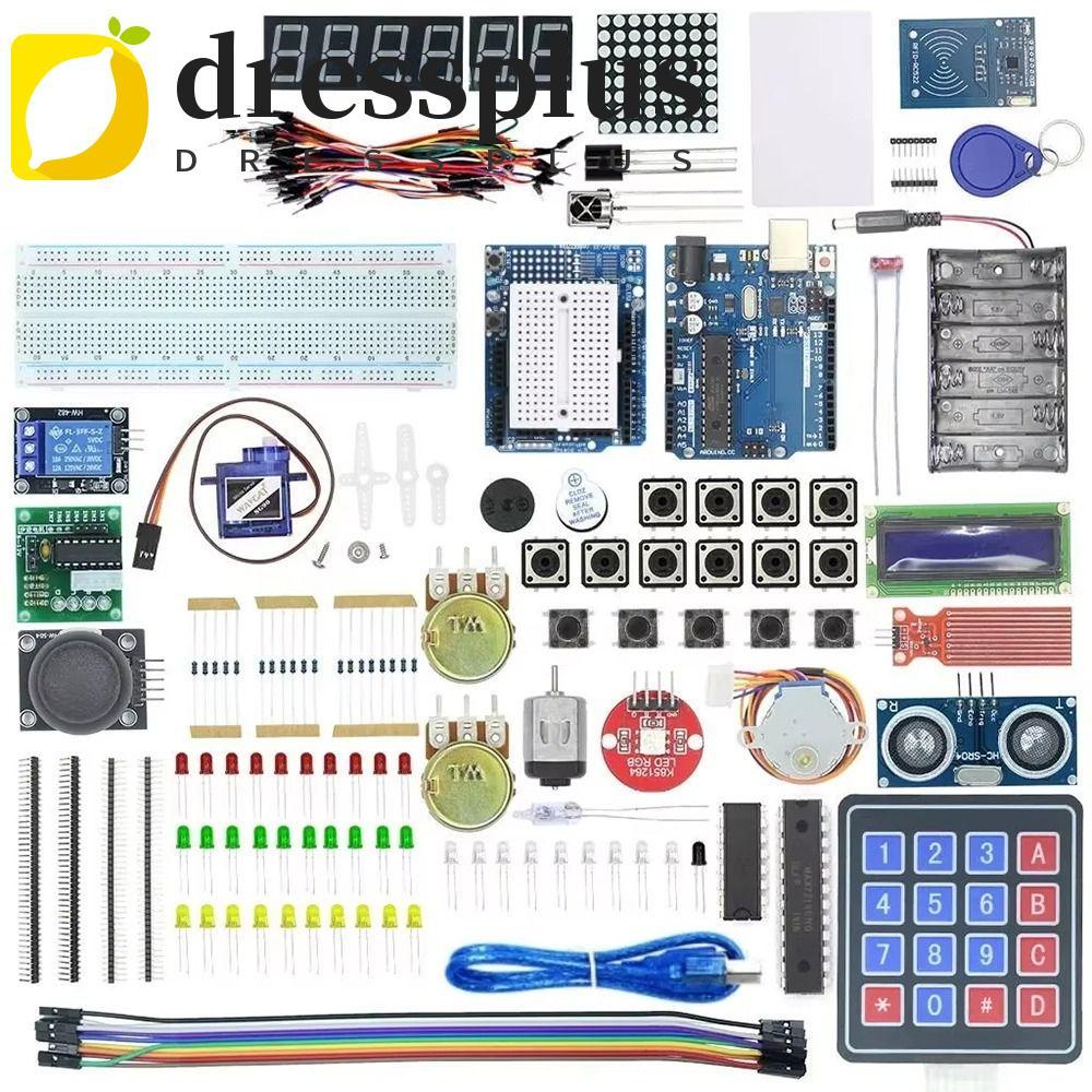 DRESSPLUS Starter Kit cho Arduino Uno R3, Nút cảm biến dây Jumper Uno R3 Project, Arduino Uno R3 RFI