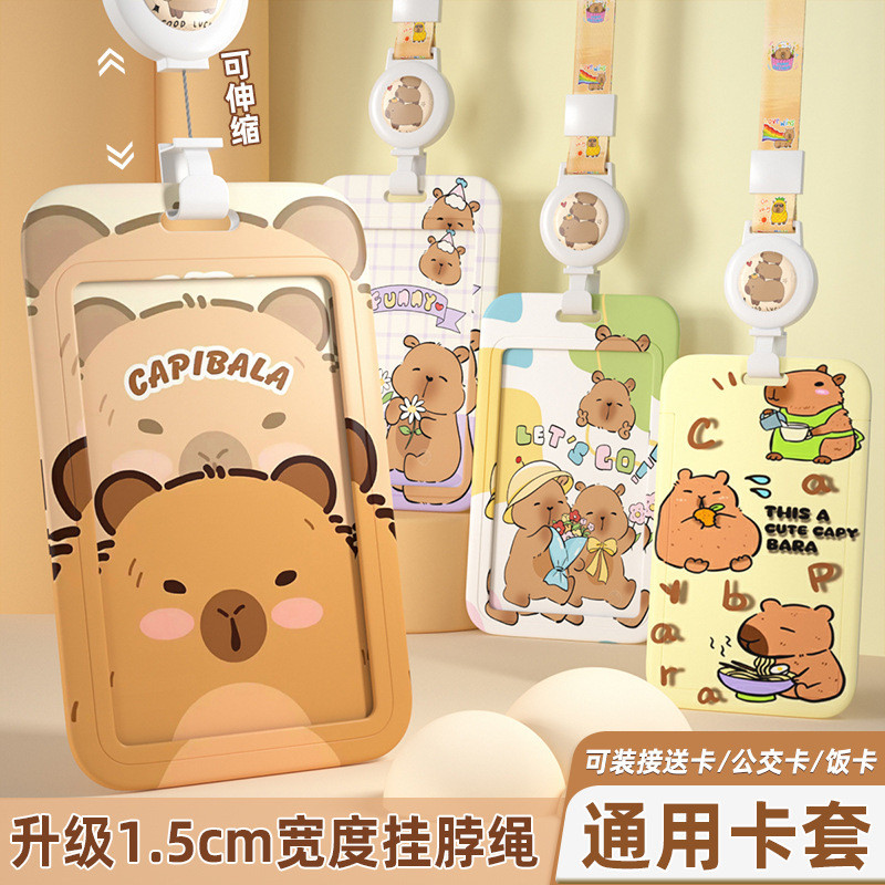 Hộp đựng thẻ đi học có huy hiệu làm việc, hộp đựng thẻ đi học hoạt hình cứng Danh sách thẻ làm việc 