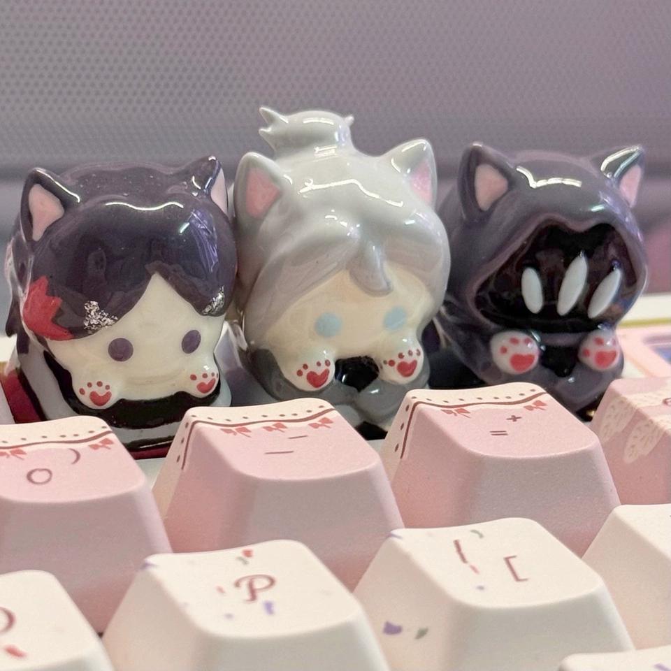 Valorant Omen Clove Keycap 3D Dễ Thương Cá Tính Hoạt Hình Handmade Keycaps Cơ ESC DIY Reyna Sage Neo
