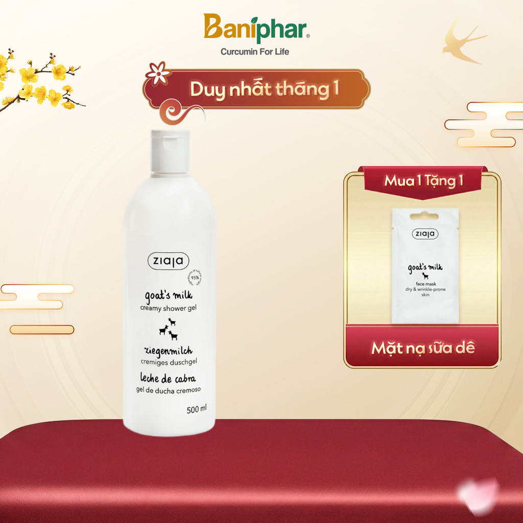 Sữa tắm sữa dê Ziaja Goat's Milk Creamy Shower Soap 500ml