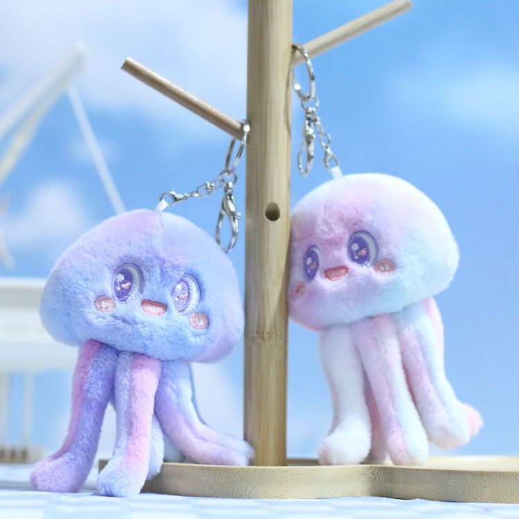 Premium In-Stock#Internet Celebrity Cute Octopus Pendant Cartoon Plush Bag Charm Doll Marine Animal 
