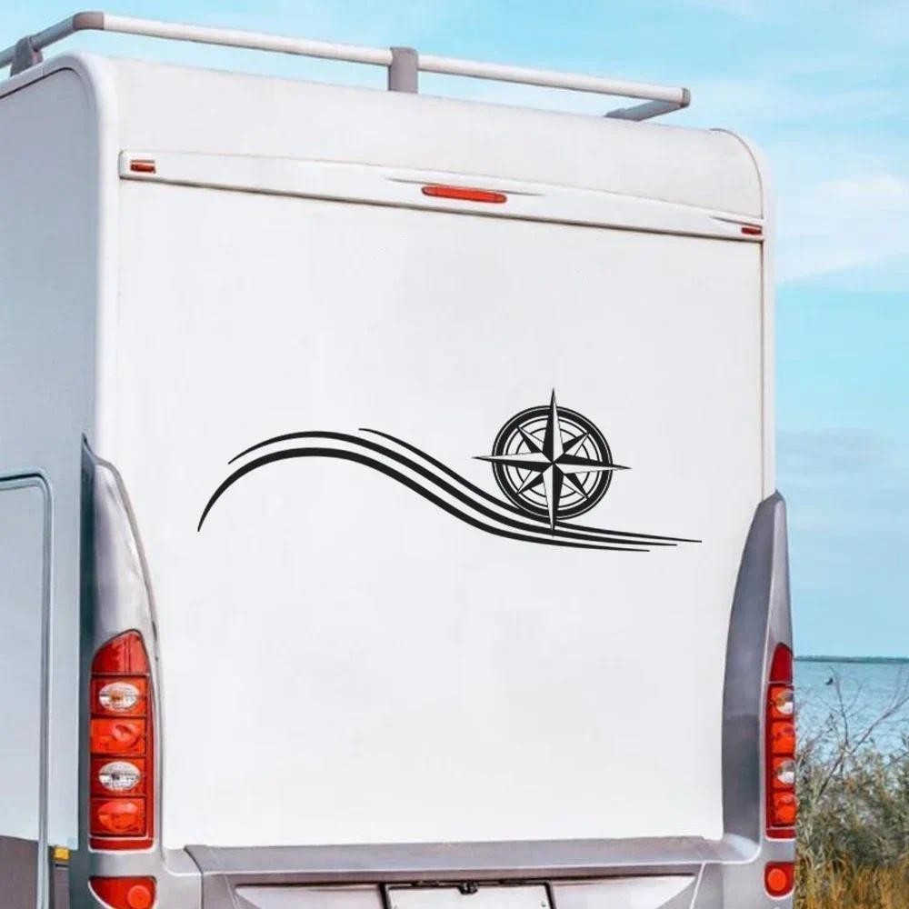 Xe La Bàn Đồ Họa Dán Cho Motorhome Horsebox Caravan RV Camper Van Body Decor Vinyl Decor Đề Can Tự Đ