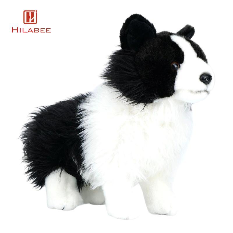 Border Collie Thú Nhồi Bông Cuddly, Đồ Chơi Mềm Đáng Yêu Đứng Cho Bé Trai Và