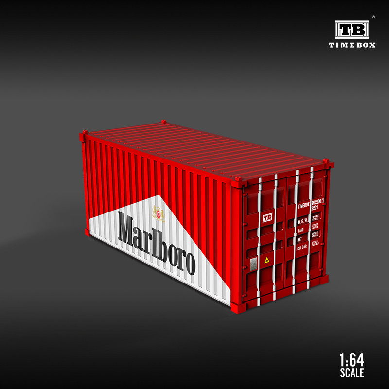 [ORDER] Mô hình diorama TIME BOX 1:64 64 Alloy 20ft Container-Marlboro Edition TB640113