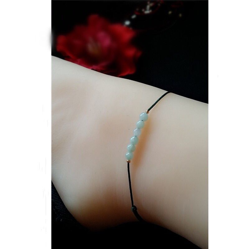 New Product#Natural Original Jade Bracelet Jade Anklet2024New Simple Fashion Bracelet Handmade Craft