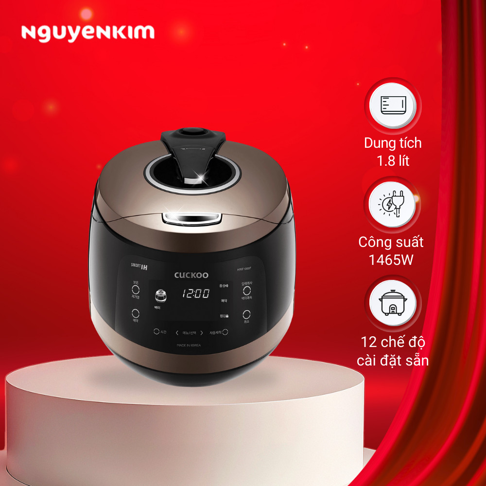 Nồi cơm điện cao tần Cuckoo 1.8 lít CRP-HWF1000F/BKBRVN
