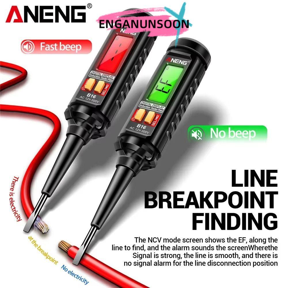 Máy dò điện áp EGANUNSOON, Bút kiểm tra điện áp cảm biến thông minh không tiếp xúc, Báo động rung AN