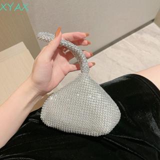 XYAX Long Lanh Giả Kim Cương Giả Ly Hợp, Thiết Kế Tam Giác Lấp Lánh Ví Ly Hợp, Túi Xách Nữ Thời Trang Mini Sang Trọng Tiệc Tối