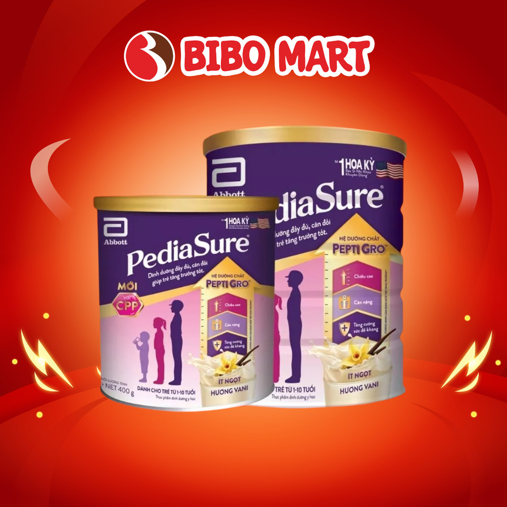 Sữa PediaSure B/A Hương Vani Lon 800/850g Cho Bé 1-10 Tuổi Hỗ Trợ Tăng Sức Đề Kháng - Bibo Mart