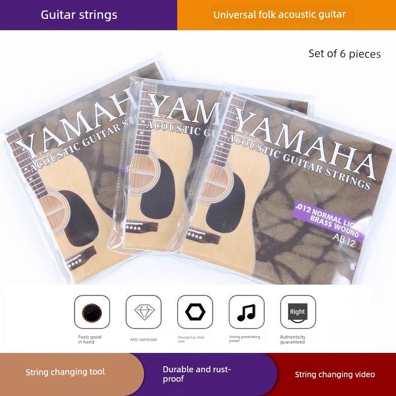 Chính Hãng YAMAHA YAMAHA Đàn Guitar Acoustic Dây Đàn Guitar Đồng Toàn Bộ Dây F310 F600 Đa Năng