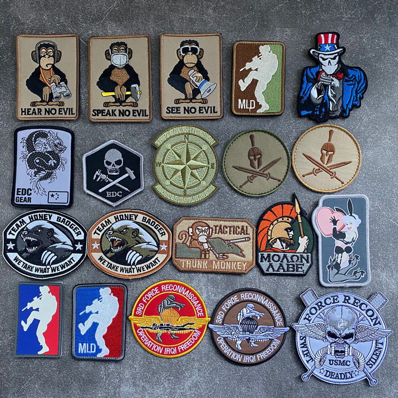 Spot Goods#Magic Arm Patch Tactical Patch Personalized Chest Patch Backpack Patch Label Shoulder Pat