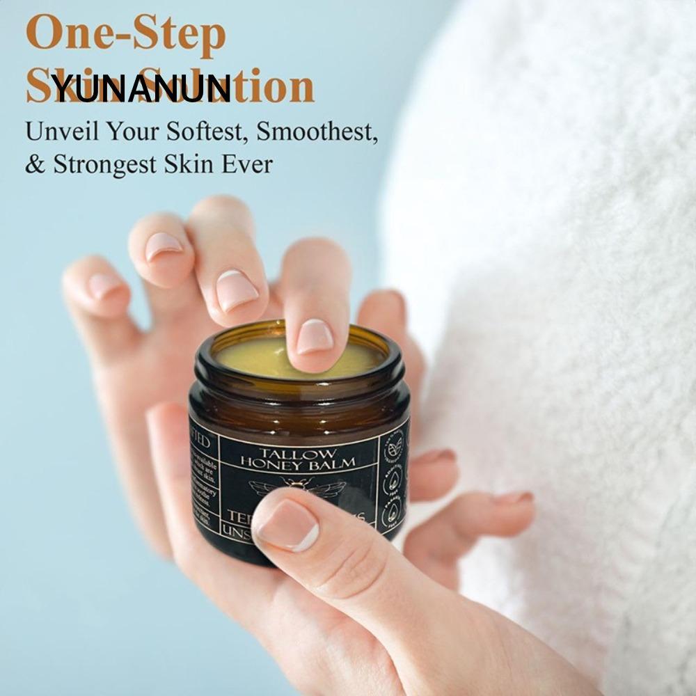 YUNAUN Body Tallow Balm, Kem dưỡng ẩm thủ công hoàn toàn tự nhiên, với mật ong thô Tangerine Fed Bee