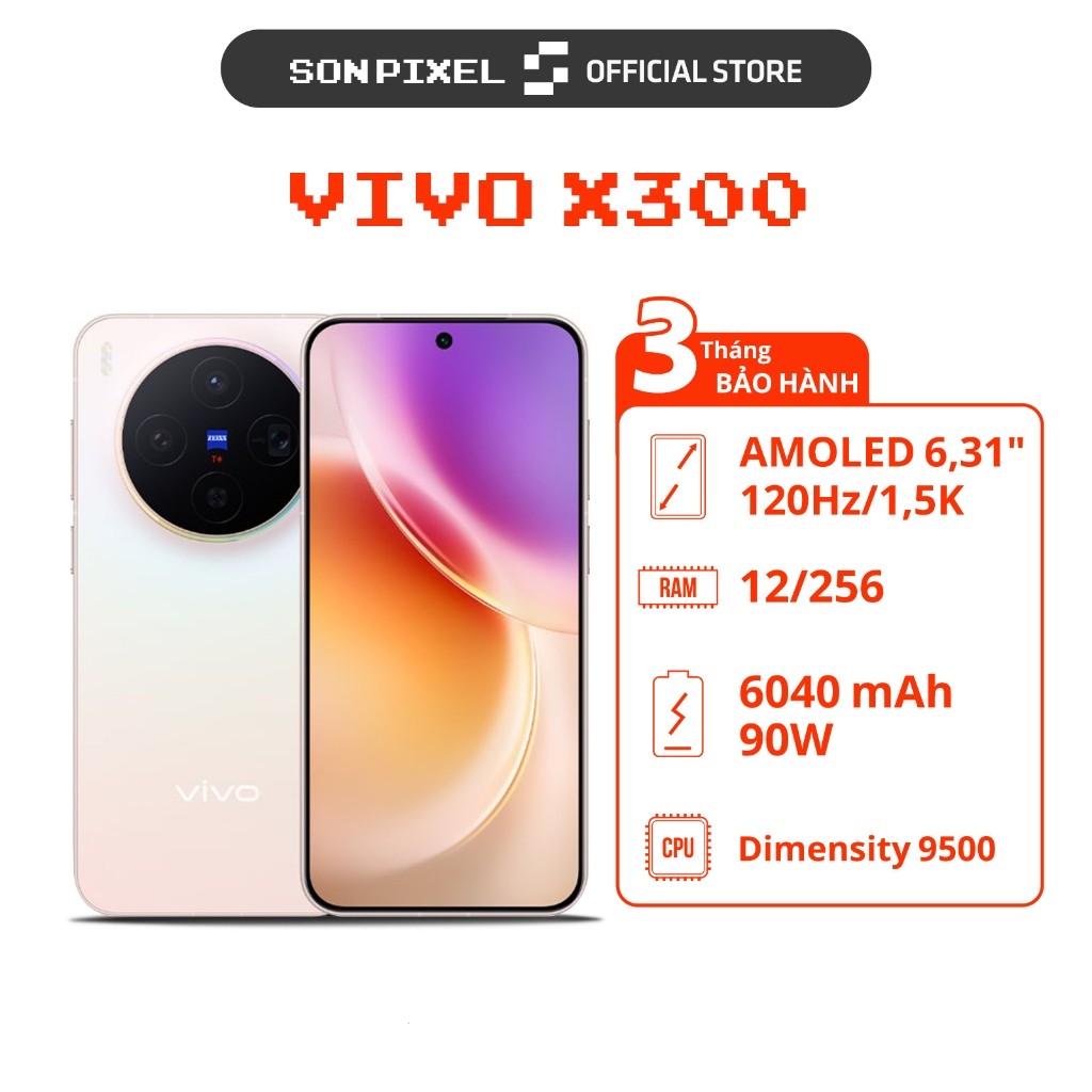 Điện Thoại vivo X300, Chip Dimensity 9500, Ram 12GB/16GB, Màn Hình LTPO AMOLED 6.31 inches. SonPixel | BigBuy360 - bigbuy360.vn