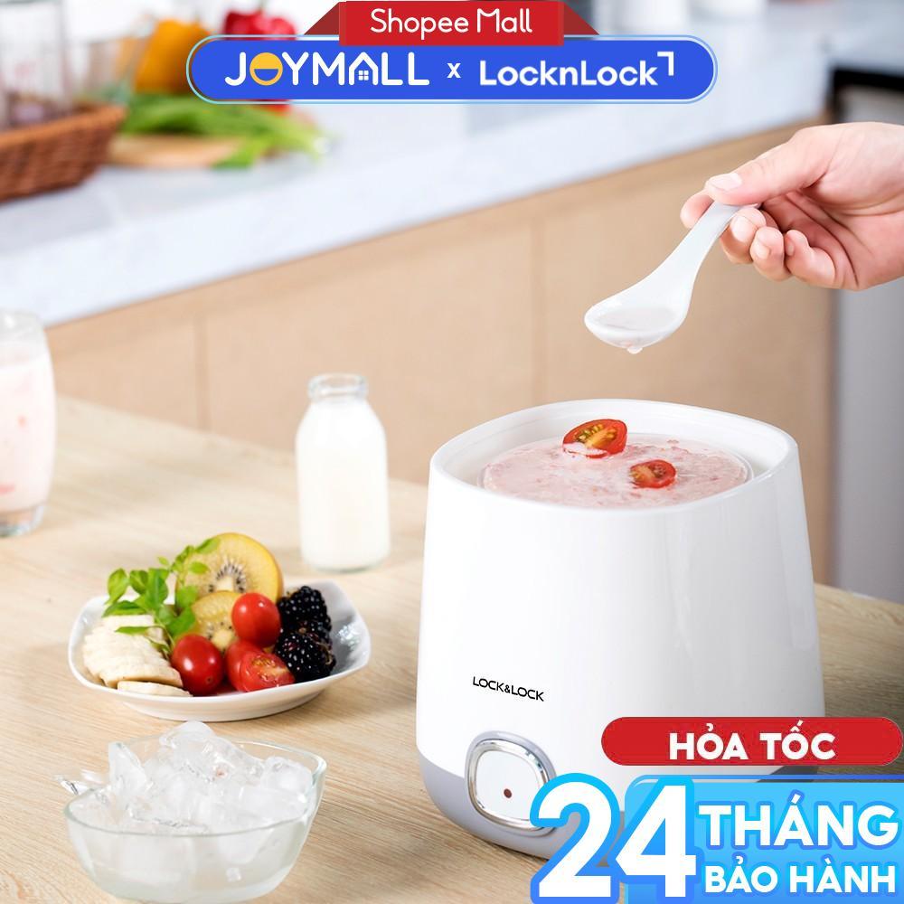 Máy Làm Sữa Chua LocknLock EJY110SLV 1L, Hàng Chính Hãng, Nắp Trong Suốt Dễ Quan Sát - JoyMall