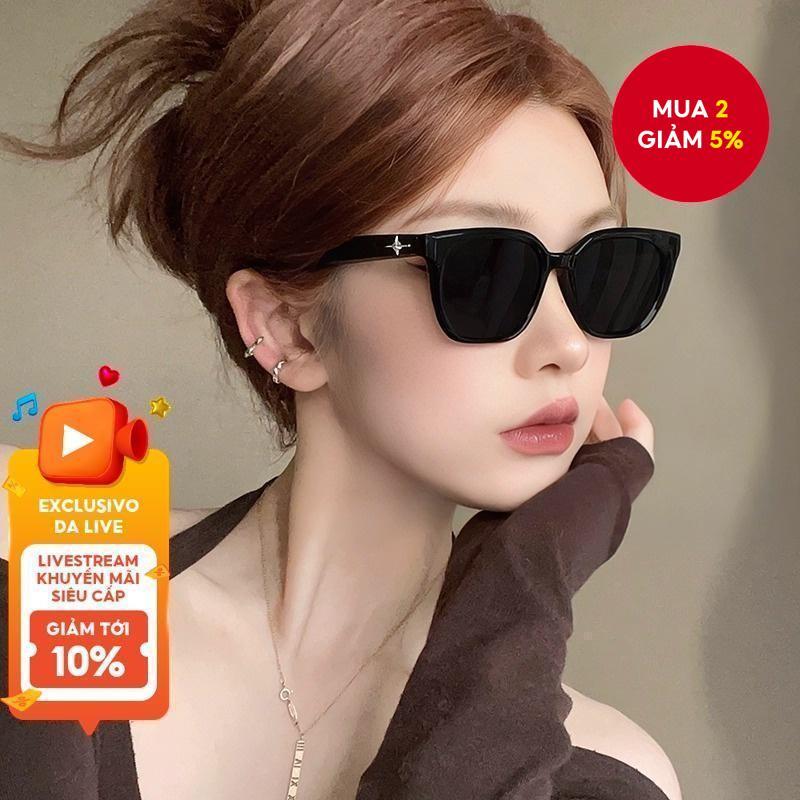 Kính râm Star Frame UV400 Bảo vệ vuông tròn cổ điển cho nam giới