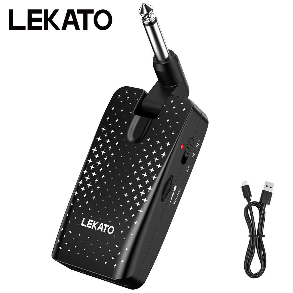 LEKATO EP-01 Guitar Amplifier Headphone Rechargeable 28 Drum 14 Effect Amp Model Bluetooth Recording