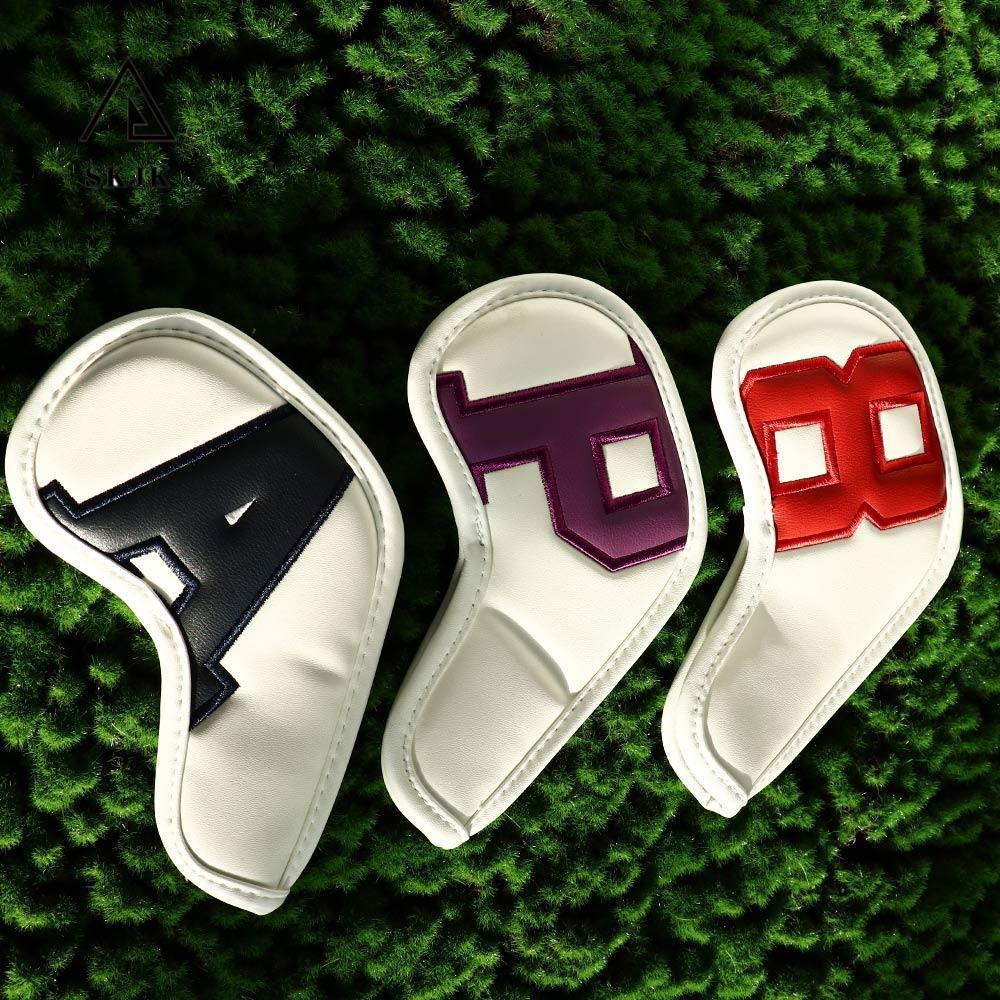 SKJK Golf Iron Covers 6 Áo 10 Chiếc Da PU 4-9 ASPX gradient Nam Nữ Vỏ Bảo Vệ