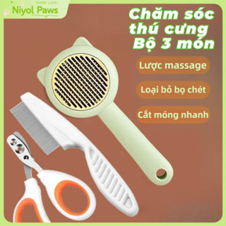 Bộ chải lông thú cưng 3 trong 1 Lược chải lông cho chó mèo