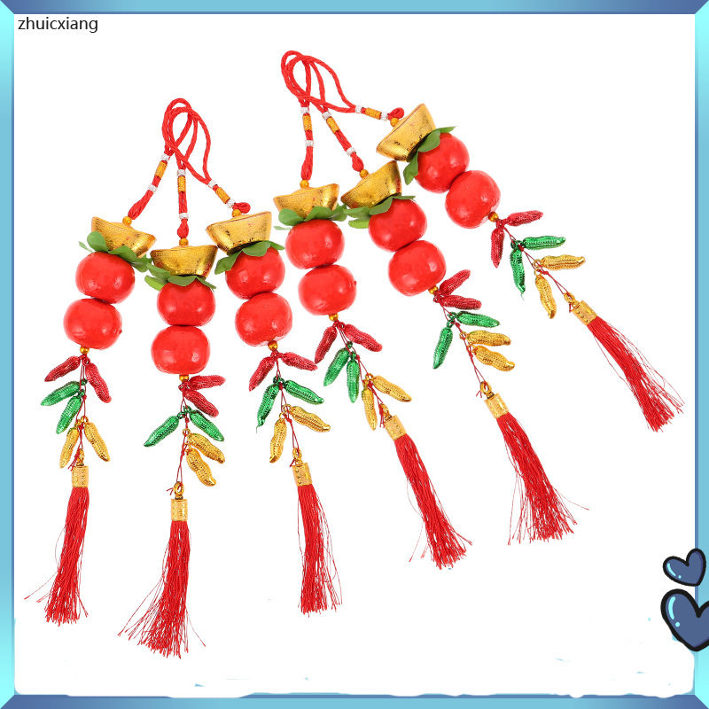 6 Chiếc Đồ Trang Trí Trang Trí Cây Cảnh Pha Lê Yuan Bao Mặt Dây Chuyền 43.50X5,00X4.50CM zhuicxiang