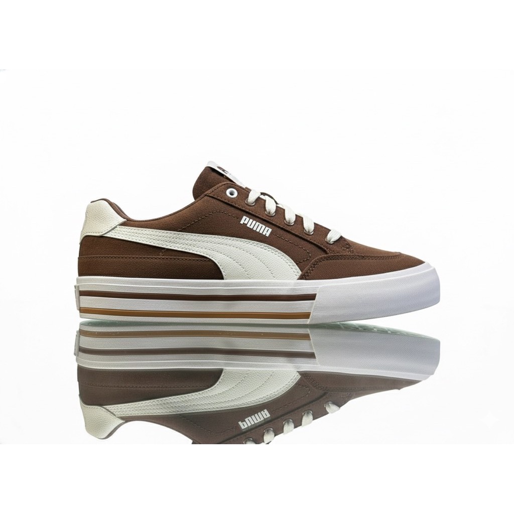 Giày thể thao chính hãng Puma Court Classic Vulcanied Formstrip Unisex Dark Brown Chocolate - Nâu đậ