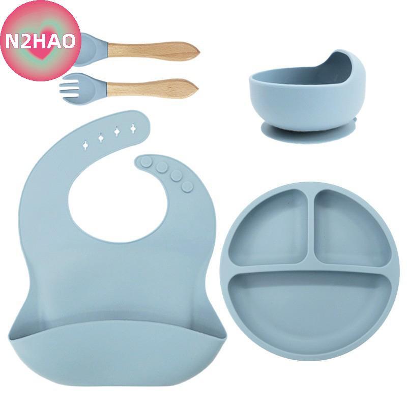 Bộ đồ ăn bằng silicon cho bé N2HAO n