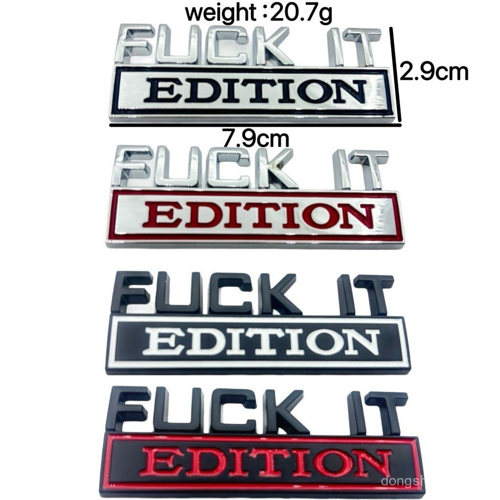 Logo Ô Tô Logo Ô Tô FUCK IT PHIÊN BẢN Logo Ô Tô Thân Nhãn Dán Huy Hiệu Logo Fender