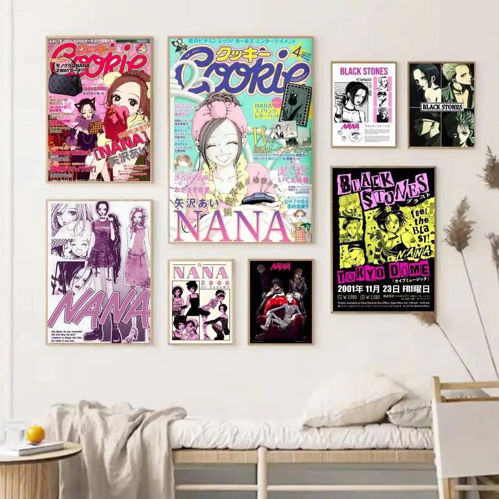 PC Anime NNANA Shoujo Manga Poster Tự Dính Chống Thấm Nước Nghệ Thuật Miếng Dán Cho Quán Cà Phê Than