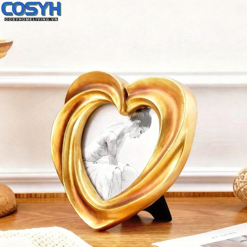 <cosyh>Heart Photo Frame Hand Crafted Ornate Vintage Detailing Intricate Carved Style