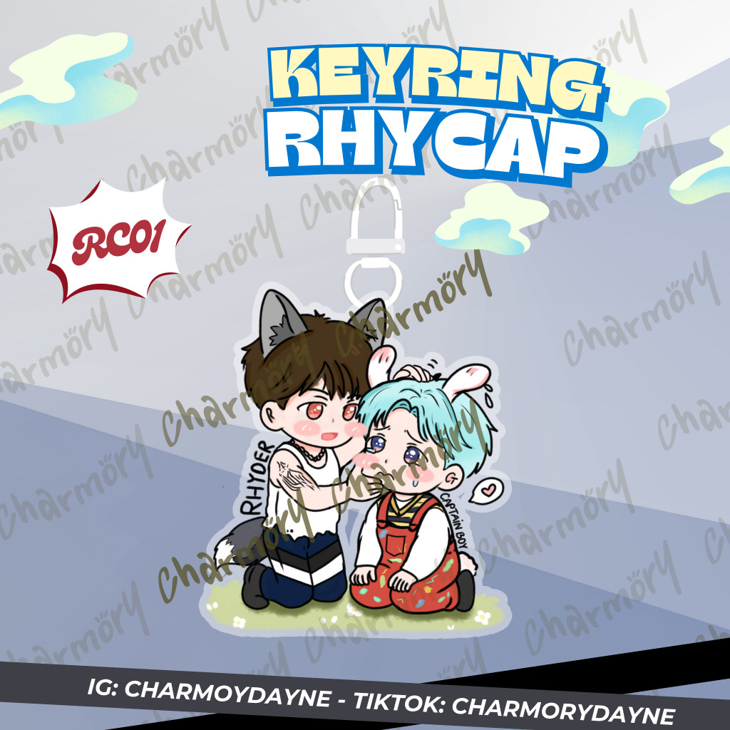 Móc khóa Rhycap chibi |  Rhyder Captain | Keyring treo balo chìa khoá