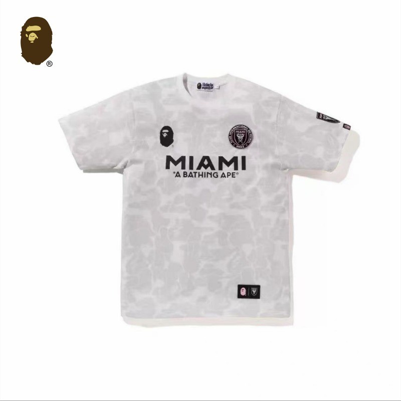 BAPE Ape Head × MIAMI Street Style Áo thun nam 100% Cotton cỡ lớn