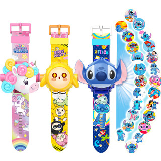 Stitch Trẻ Em Đồng Hồ Điện Tử Cô Gái Cầu Vồng Ngựa Eggboy Đảng Chiếu 3 Cô Gái 6 Bé Trai 9 Đồ Chơi 12