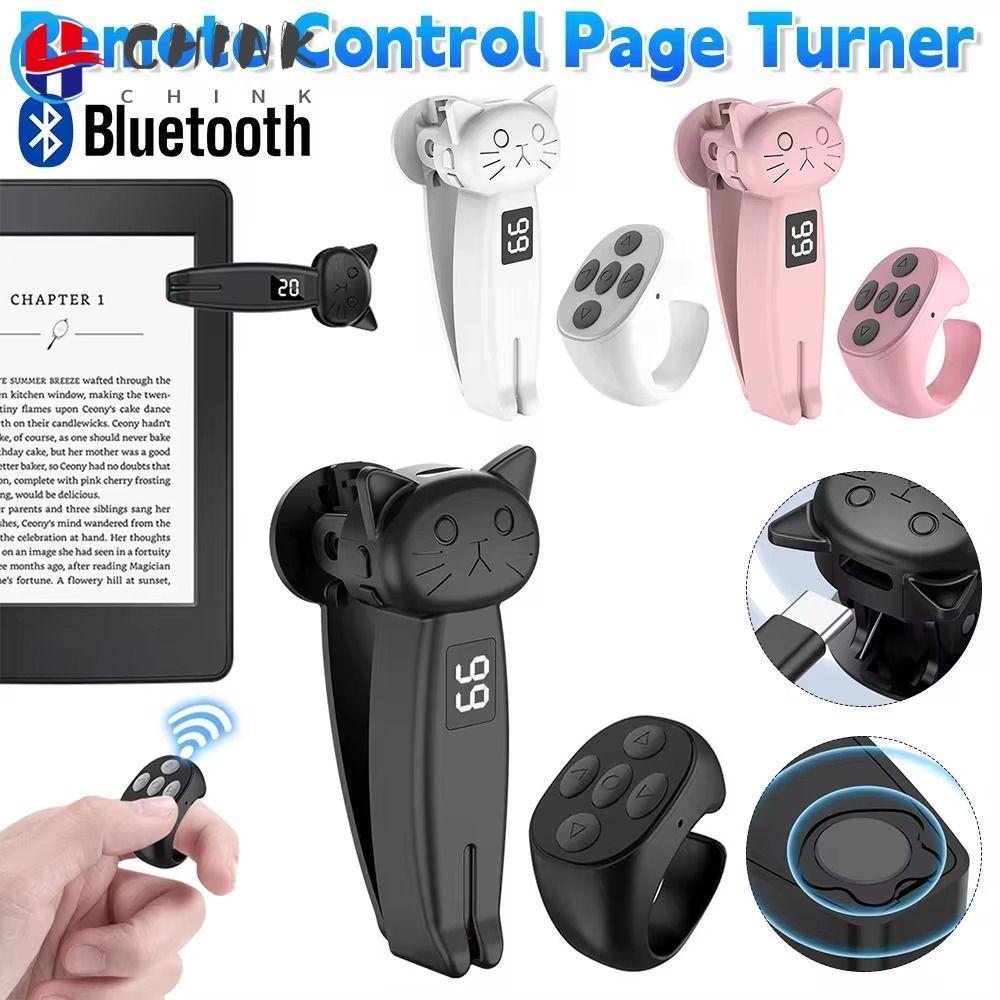 CHINK Electric Auto Page Turner, Thiết bị bấm ngón tay tương thích Bluetooth ABS, Tắt tiếng Bấm nhan