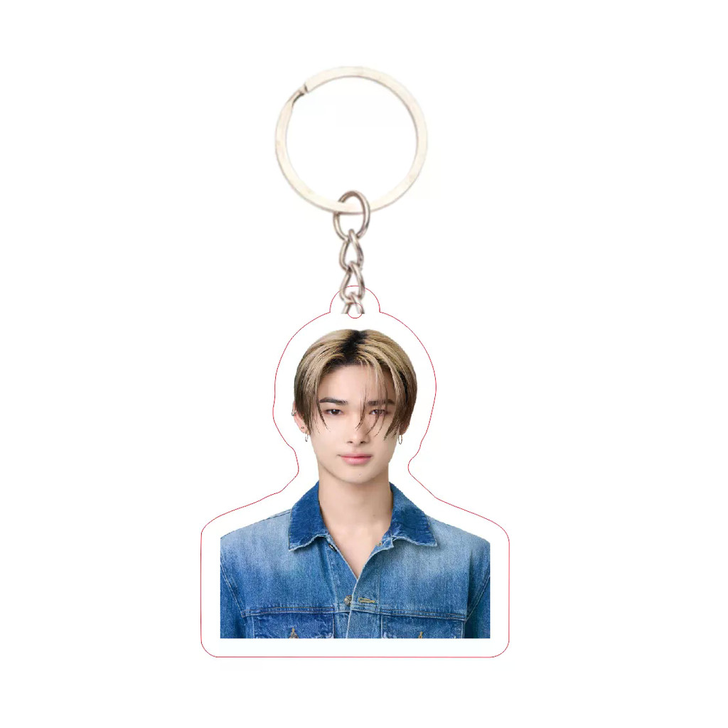 Enhypen ID Giấy phép Kỷ niệm 3 năm Móc khóa kỷ niệm hai mặt trong suốt Đế hỗ trợ tùy chỉnh Schoolbag