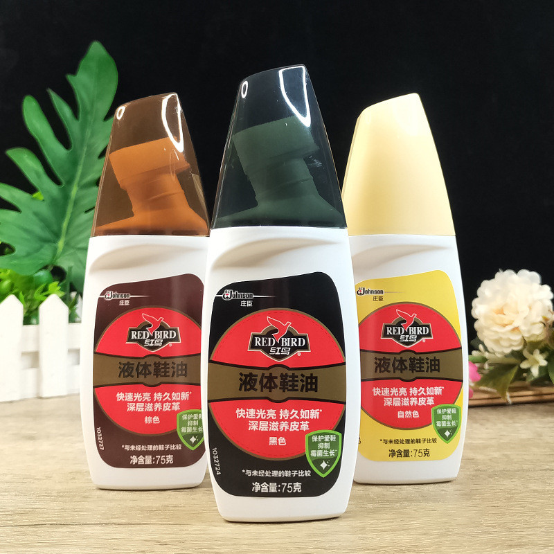 Sản phẩm mới Hàng có sẵn SC Johnson Red Bird Liquid Shoe Polish Cleaning Maintenance Leather Shoes S