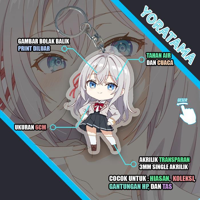 Gantungan Kunci Alya Alisa Kujou Roshidere. Keychain Anime Lucu - Alya