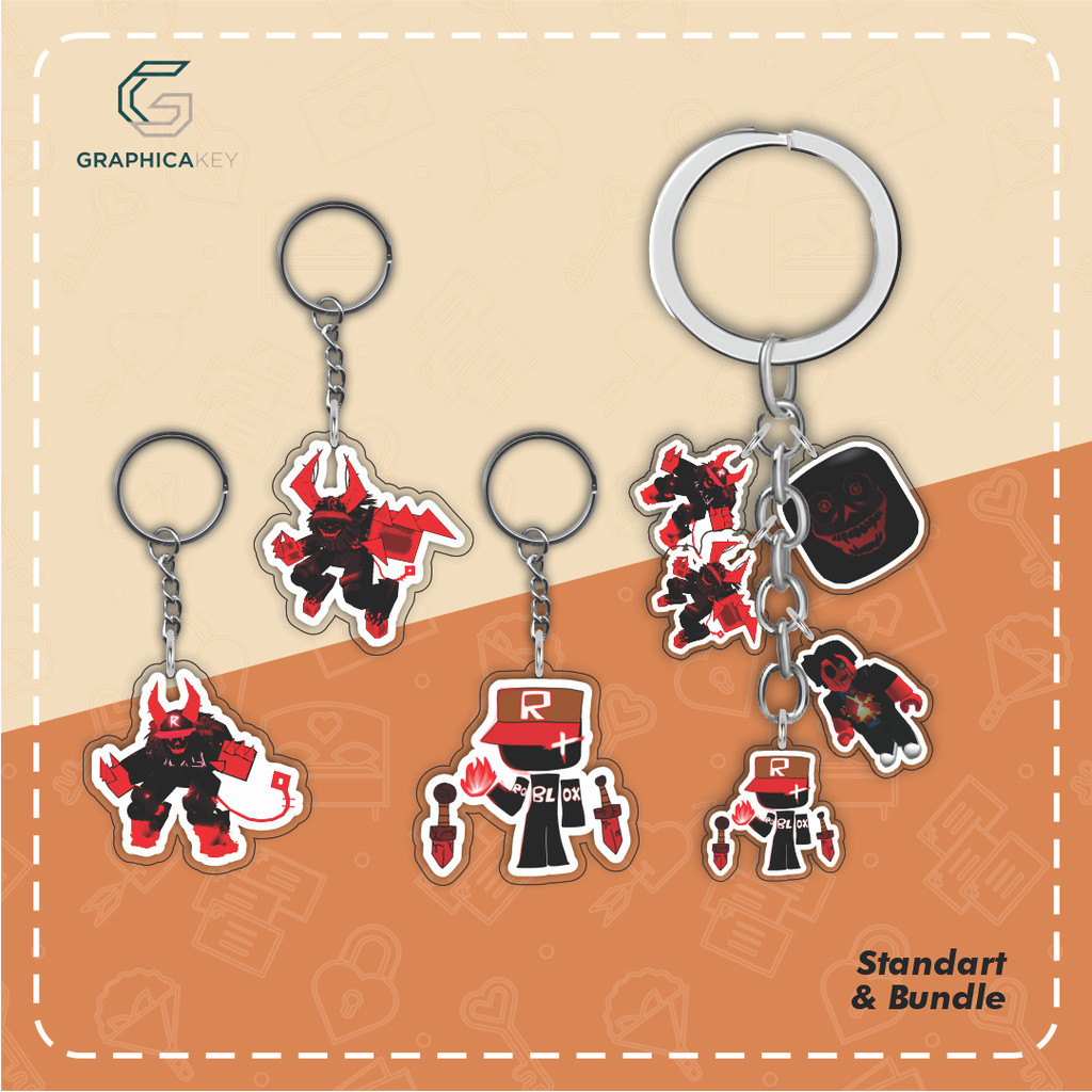 Ganci / Gantungan Kunci Akrilik ROBLOX FORSAKEN - GUEST 666