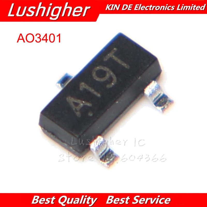 100 CÁI AO3401 SOT23 A19T SOT-23 P-Channel MOSFET TRANSISTOR