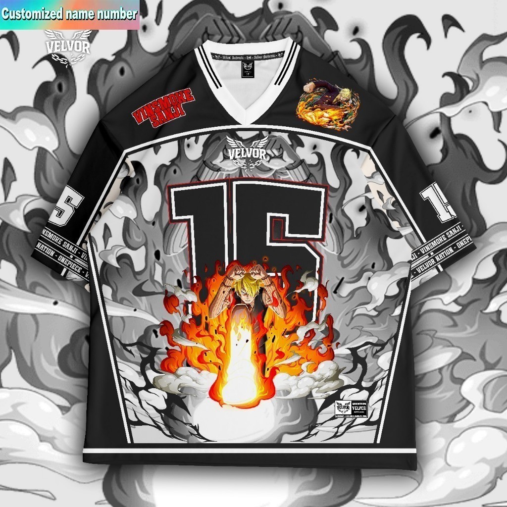 CAO CẤP OVERSIZE ANIME JERSEY TRẺ EM Jersey ONE PIECE JERSEY 15 SERIES SỐ FULL Jersey