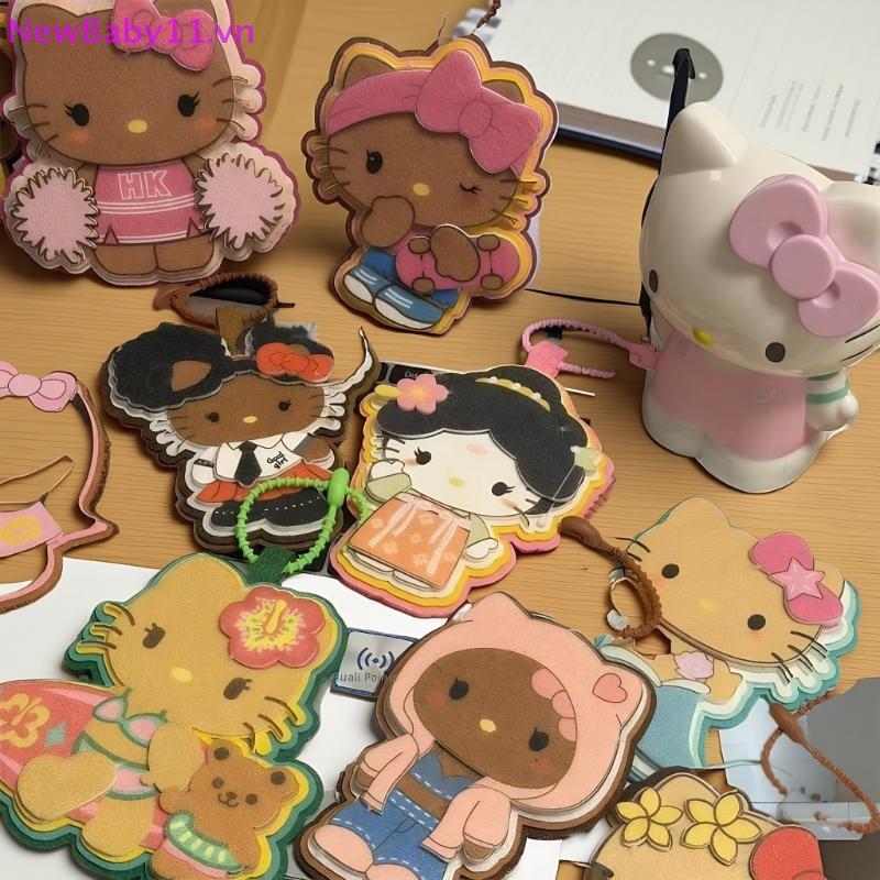 NewBaby Lướt Bikini Hello Kitty Thẻ Hành Lý Chống Mất Thẻ Trang Trí Dễ Thương Hawaii Hello Kitty Thẻ