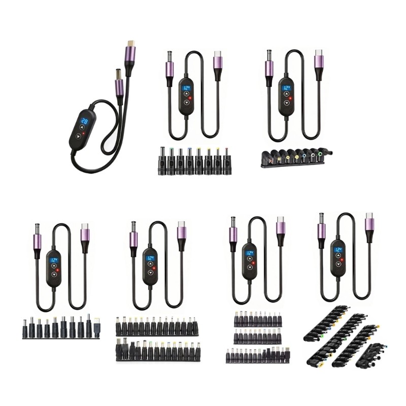 Cáp chuyển đổi nguồn Doublebuy Type C Male sang DC5525 5521 cho máy tính xách tay Máy tính bảng Sạc 