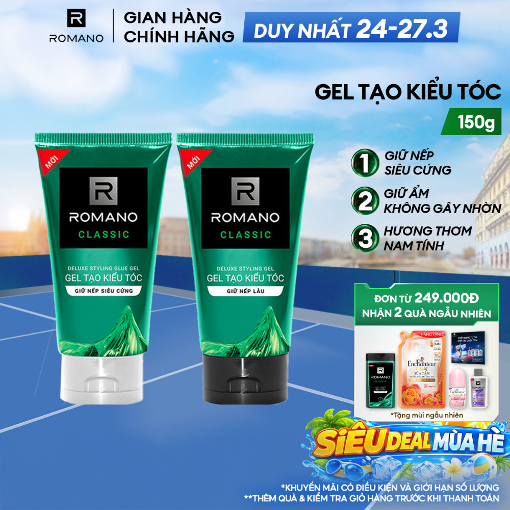 Gel vuốt tóc nam Romano Classic 150g